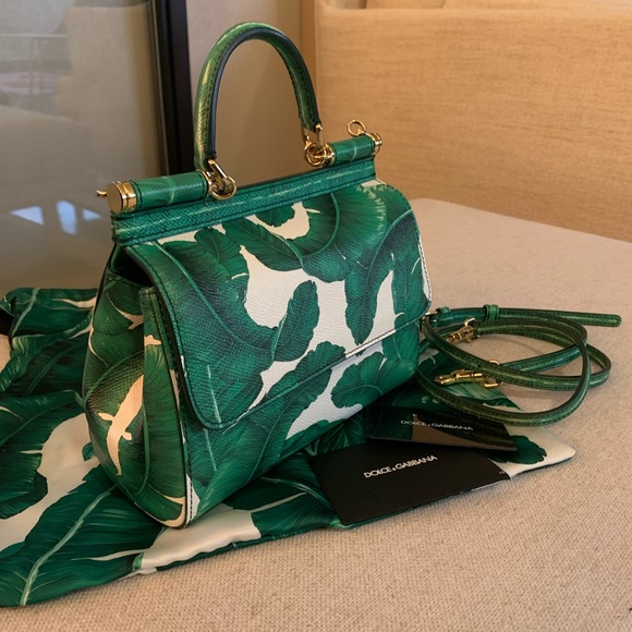 Dolce & Gabbana Handbags - DOLCE & GABBANA  Sicily banana leaf cross-body bag